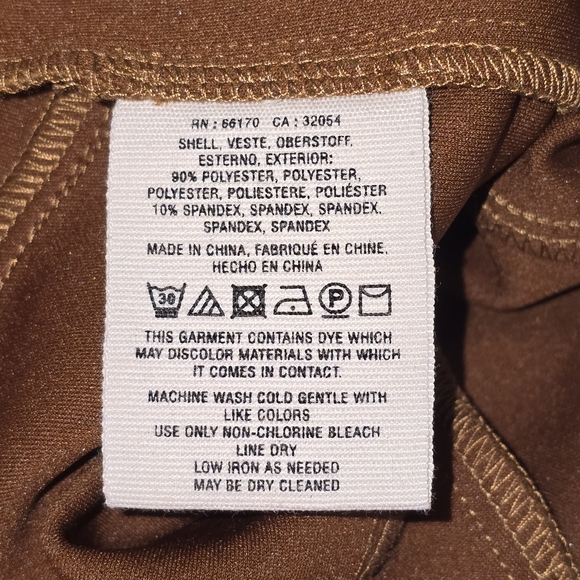 Anthropologie CAMEL Trousers SUEDE FEEL SKINNY LEG ELASTIC WAIST SIZE 30 - Picture 7 of 8